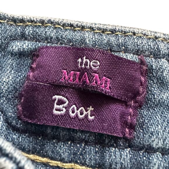 Vigoss Jeans Women's Sz 5/6 28 The Miami Boot Bootcut Distressed Grunge Low Rise - Picture 7 of 16